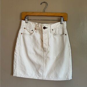 Rag and Bone White Denim Skirt